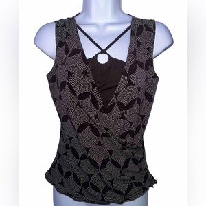 Y2K 90’s Style Women’s Top/Shirt Draped Crossover Blouse Sz S USA Rachel Green